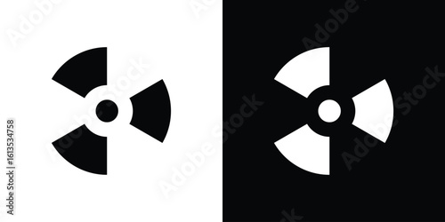 Radioactive icon or logo isolated sign symbol vector illustration Collection