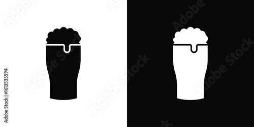 Pint of beer icon or logo isolated sign symbol vector illustration Collection
