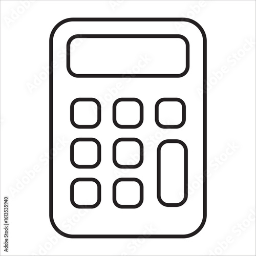 Calculator icon outline vector