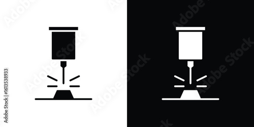 Laser machine icon or logo isolated sign symbol vector illustration Collection