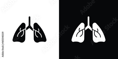 Human lungs icon or logo isolated sign symbol vector illustration Collection