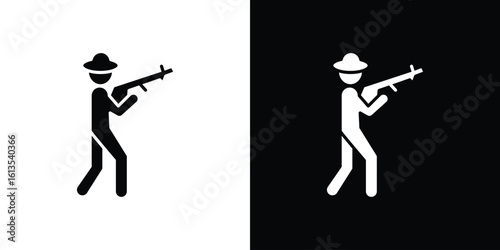 Hunter icon or logo isolated sign symbol vector illustration Collection