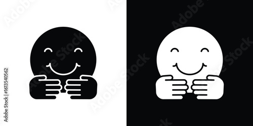 Hugging emoji icon or logo isolated sign symbol vector illustration Collection