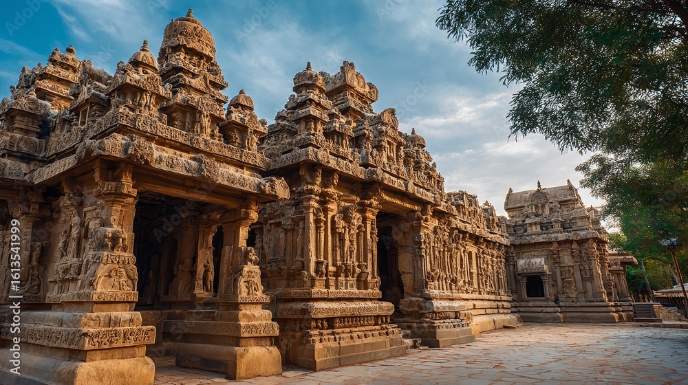 Fototapeta premium Ancient Shore Temple Complex: An Architectural Marvel of South India's History