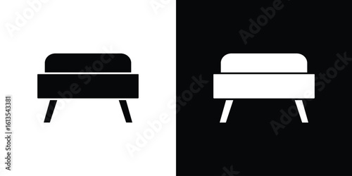 Footstool icon or logo isolated sign symbol vector illustration Collection