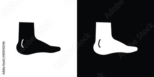 Foot side view icon or logo isolated sign symbol vector illustration Collection