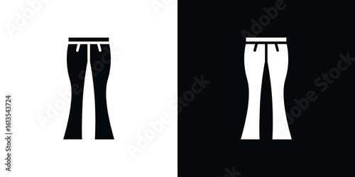 Flare pants icon or logo isolated sign symbol vector illustration Collection