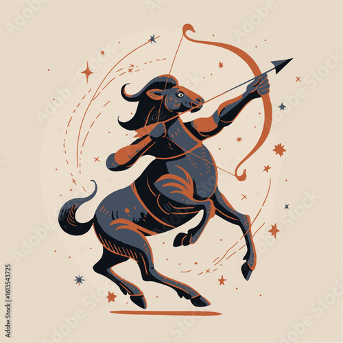 Majestic Sagittarius Centaur Archer Zodiac Sign