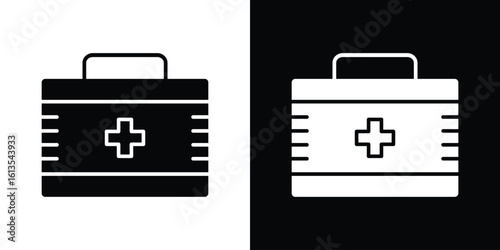 First aid kit icon or logo isolated sign symbol vector illustration Collection