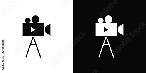 Film making icon or logo isolated sign symbol vector illustration Collection