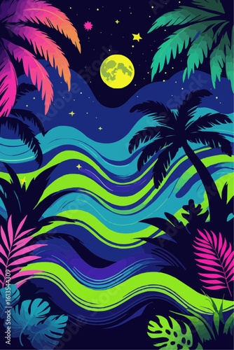 Funky Jungle Nightscape