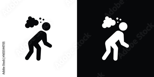 Drunk human icon or logo isolated sign symbol vector illustration Collection