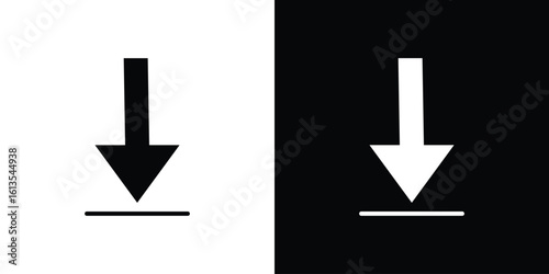 Download icon or logo isolated sign symbol vector illustration Collection
