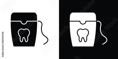 Dental floss icon or logo isolated sign symbol vector illustration Collection
