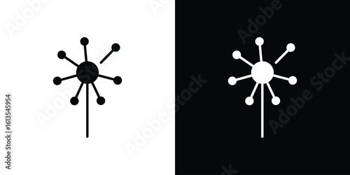 Dandelion icon or logo isolated sign symbol vector illustration Collection
