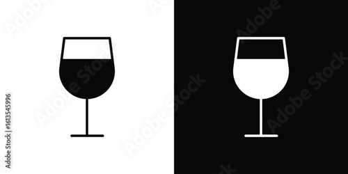 Cup of wine icon or logo isolated sign symbol vector illustration Collection