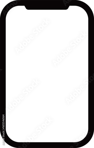 スマホの枠のアイコン　モノトーン