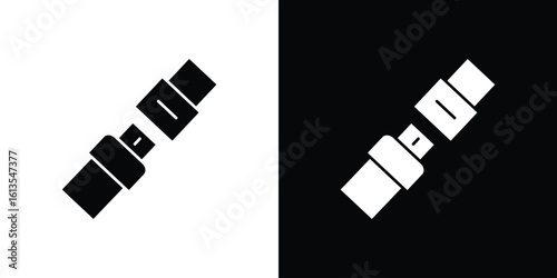 Car seat belt icon or logo isolated sign symbol vector illustration Collection