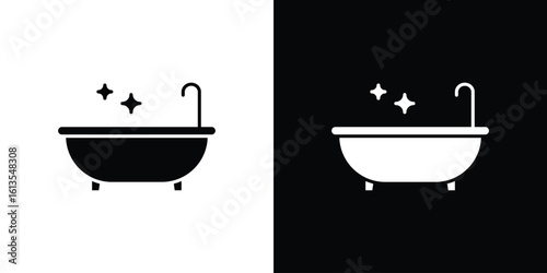 Bathtub cleaning icon or logo isolated sign symbol vector illustration Collection