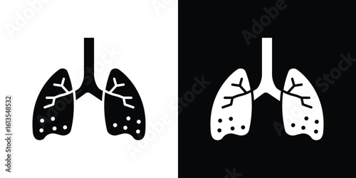 Asthma icon or logo isolated sign symbol vector illustration Collection