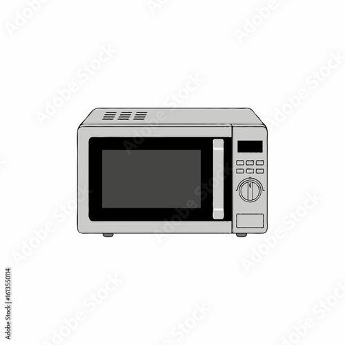 microwave oven isolated on white