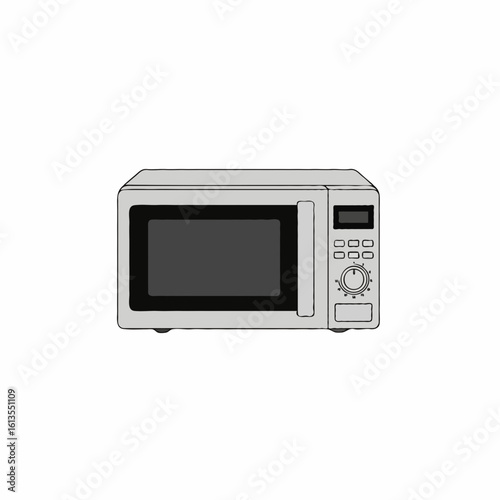 microwave oven isolated on white