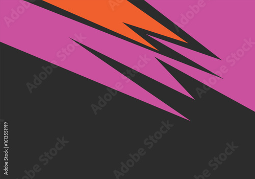 Vibrant Abstract Background with Sharp Geometric and Arrow Line Elements with some copy space area