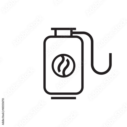 gas cylinder icon outline editable stroke line drawing eps