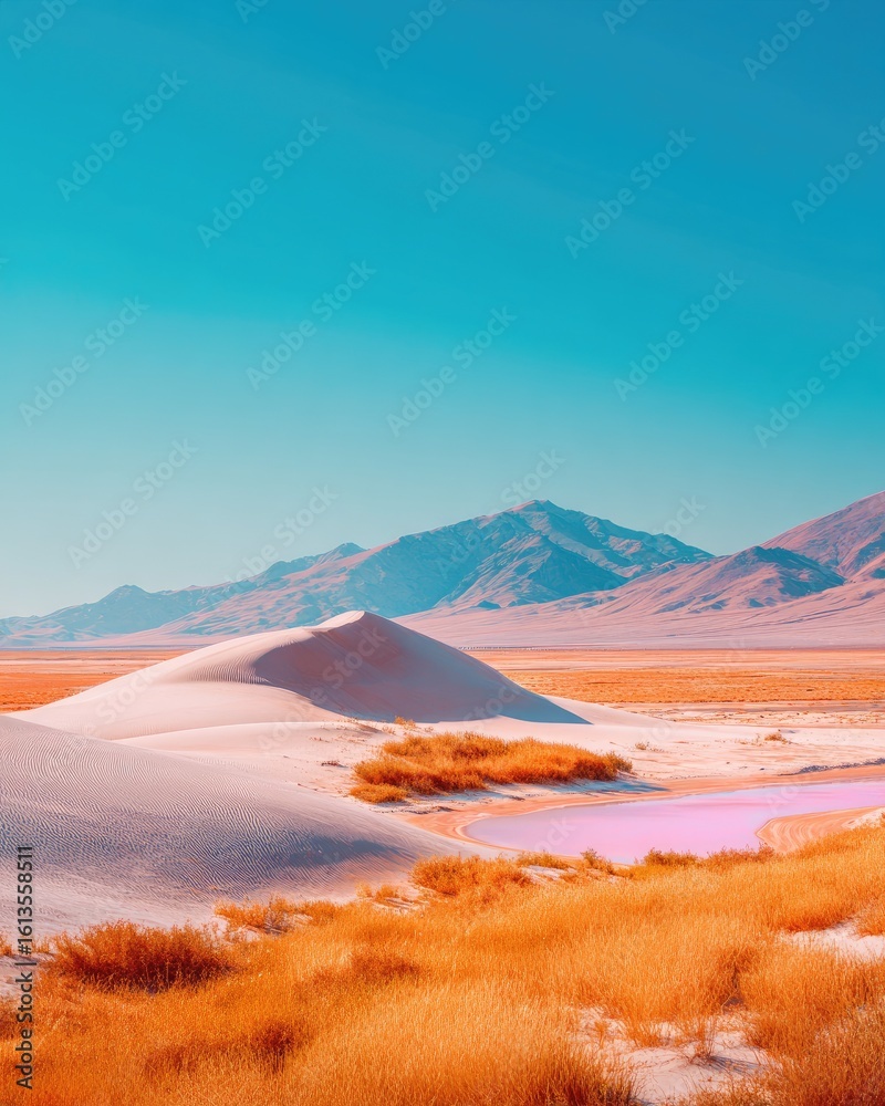 Obraz premium Desert landscape with pastel hues