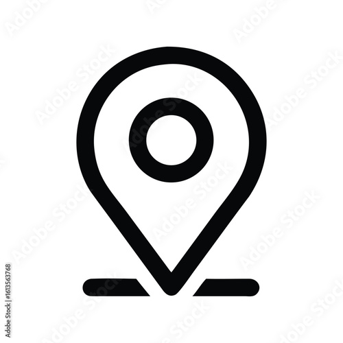 Free Download Simple black map pointer icon illustration - GFXLoad