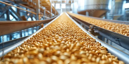 Grain Conveyor in Processing Plant