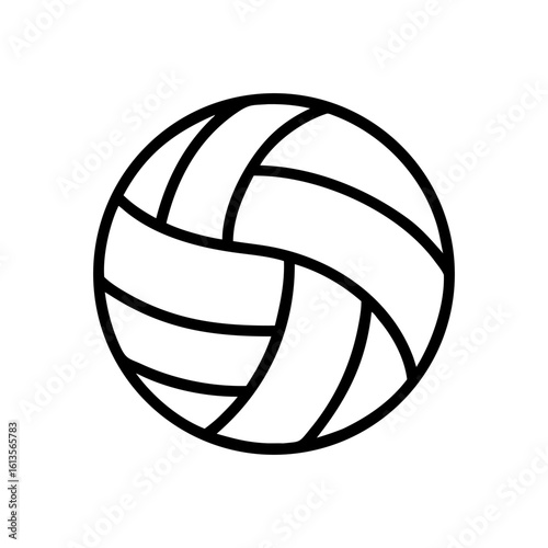 A volleyball icon bold outline vector illustration design