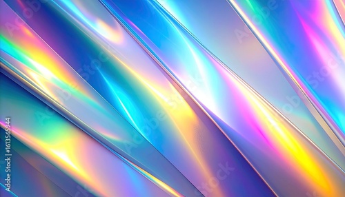 虹色グラデーションのホログラム背景
