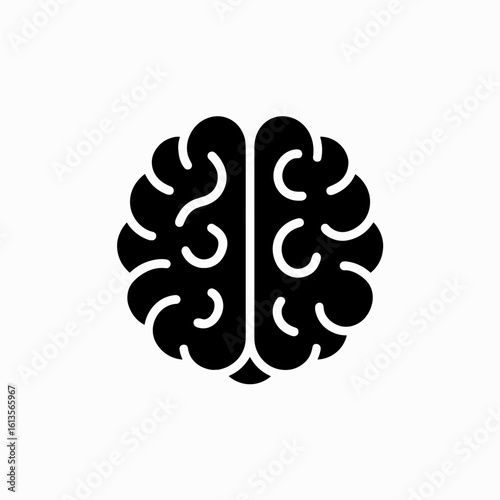Brain icon representing intelligence and education – filled
