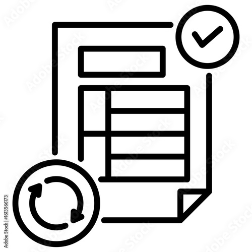 Bank Reconciliation Line Icon
