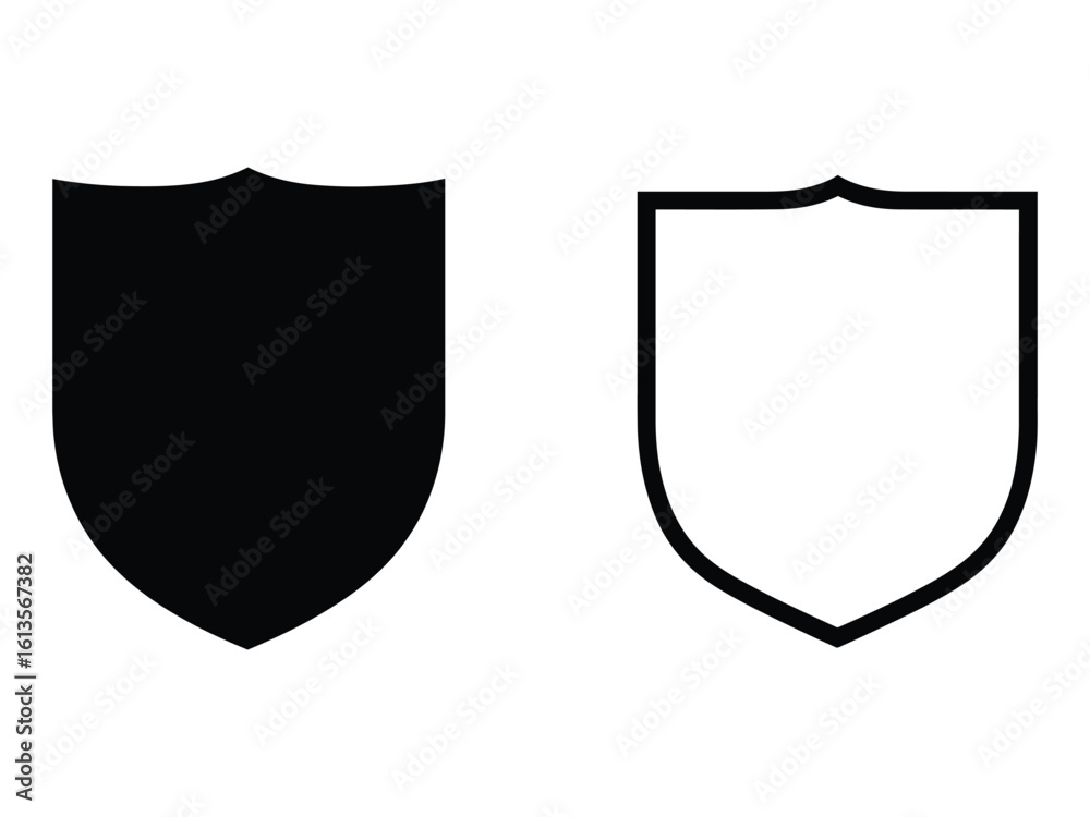shield icon set vector on white background. shield icon set vector on white background.