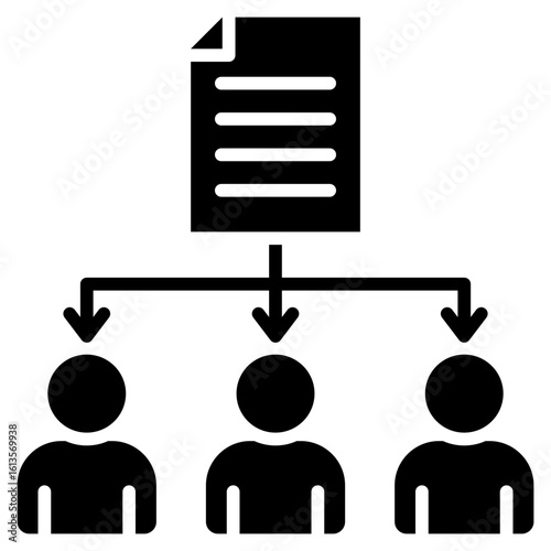 Resource Allocation Glyph Icon