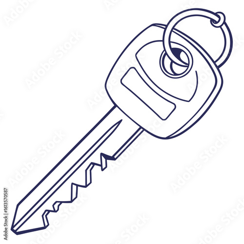 Real estate property welding key in simple stroke
