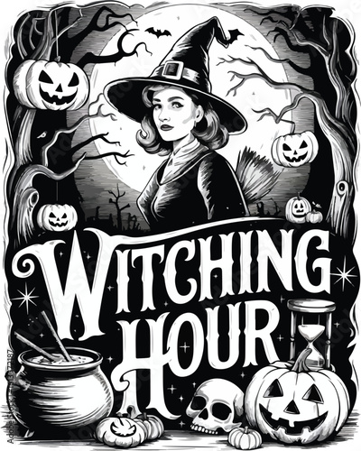 witching hour halloween t-shirt design