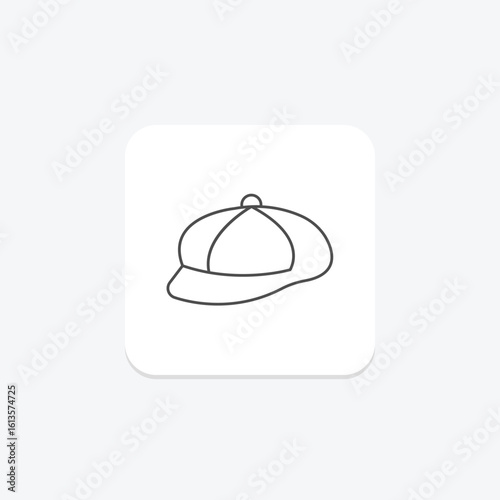 Newsboy Cap, vector, pixel perfect, illustrator file