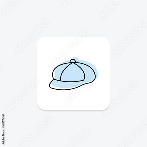 Newsboy Cap, vector, pixel perfect, illustrator file
