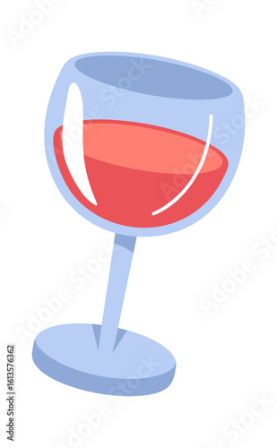 Glass of wine design element