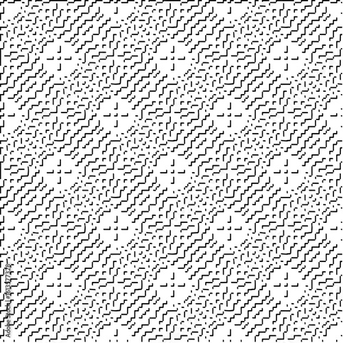  3d relief tiles.Vector pattern with symmetrical elements. Modern stylish abstract texture. Repeating tiles from striped elements. Black and white pattern.