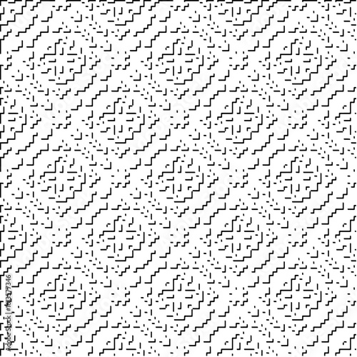 3d relief tiles.Vector pattern with symmetrical elements. Modern stylish abstract texture. Repeating tiles from striped elements. Black and white pattern.