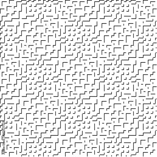3d relief tiles.Vector pattern with symmetrical elements. Modern stylish abstract texture. Repeating tiles from striped elements. Black and white pattern.