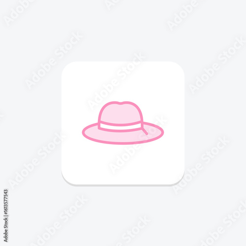 Boater Hat, vector, pixel perfect, illustrator file
