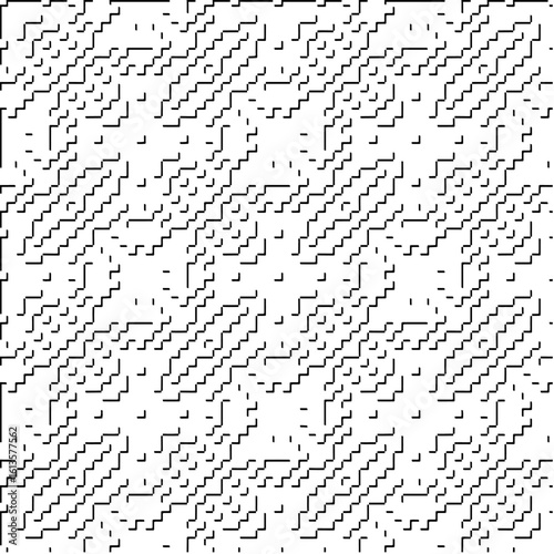 3d relief tiles.Vector pattern with symmetrical elements. Modern stylish abstract texture. Repeating tiles from striped elements. Black and white pattern.