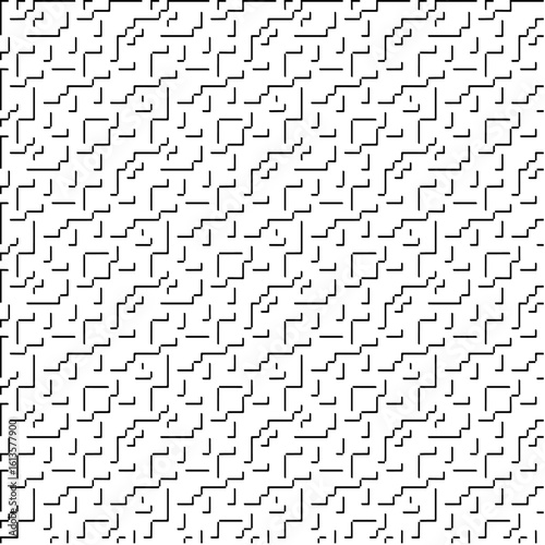  3d relief tiles.Vector pattern with symmetrical elements. Modern stylish abstract texture. Repeating tiles from striped elements. Black and white pattern.