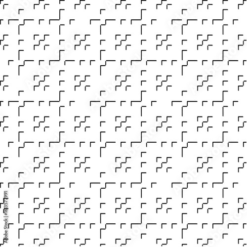 3d relief tiles.Vector pattern with symmetrical elements. Modern stylish abstract texture. Repeating tiles from striped elements. Black and white pattern.