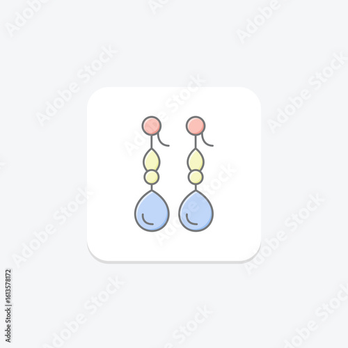 Pearl Earrings, vector, pixel perfect, illustrator file